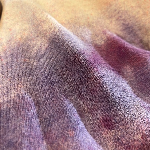 CLEMSON TIE DYE ART TO WEAR T TEE SHIRT TOP ORANGE PURPLE 🐾 PAW PRINTS L LARGE - Picture 14 of 14